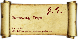 Jurovaty Inge névjegykártya